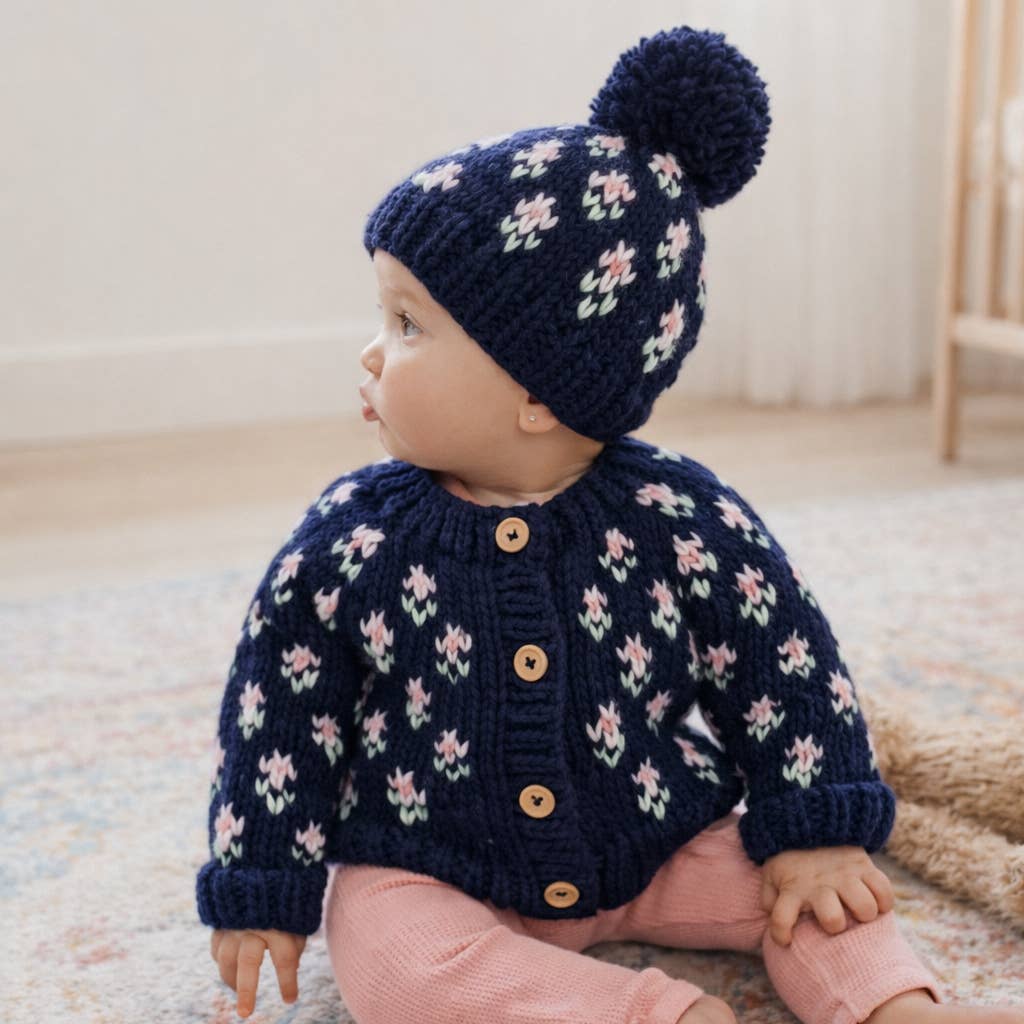 Bitty Blooms Indigo Cardigan Sweater for Baby &amp; Toddlers