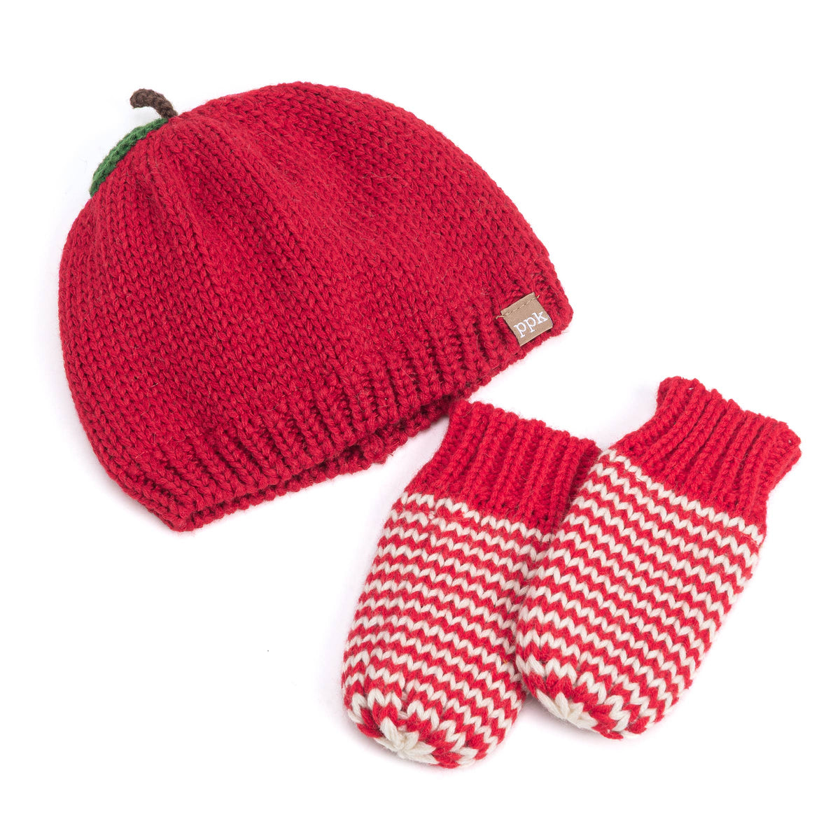 Baby/ Toddler Kids Thumbless Winter Mittens, Stripe Pattern