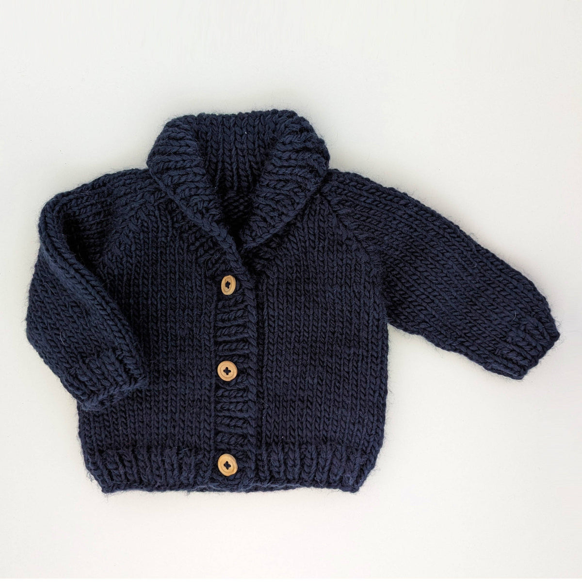 Shawl Collar Indigo Cardigan Sweater for Baby &amp; Toddler