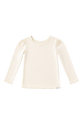 Cream Pointelle Layering Shirt