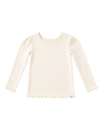 Cream Pointelle Layering Shirt