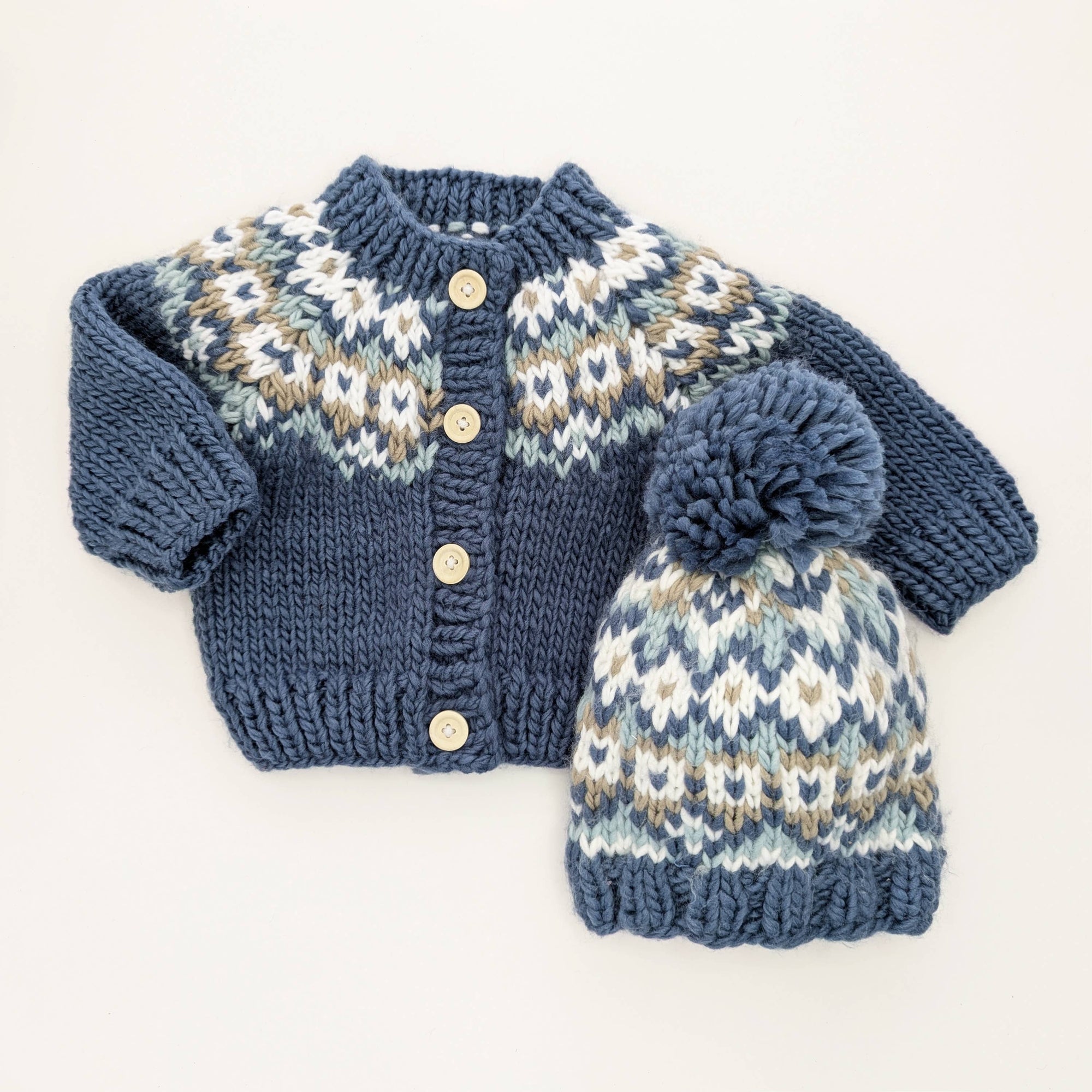Fairisle Slate Cardigan Sweater for Baby &amp; Toddler