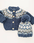 Fairisle Slate Cardigan Sweater for Baby & Toddler
