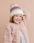Popcorn Cardigan, Blush | Baby & Kids Valentine's Sweater: 6-12 mths