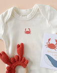 Crocheted Cotton Teether Crab Baby Gift Spring Summer Beach