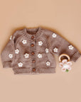 Teether Flower Pink Cotton Crochet Rattle Baby Toy Spring : In Stock