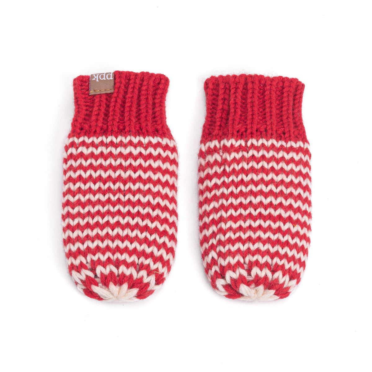 Baby/ Toddler Kids Thumbless Winter Mittens, Stripe Pattern