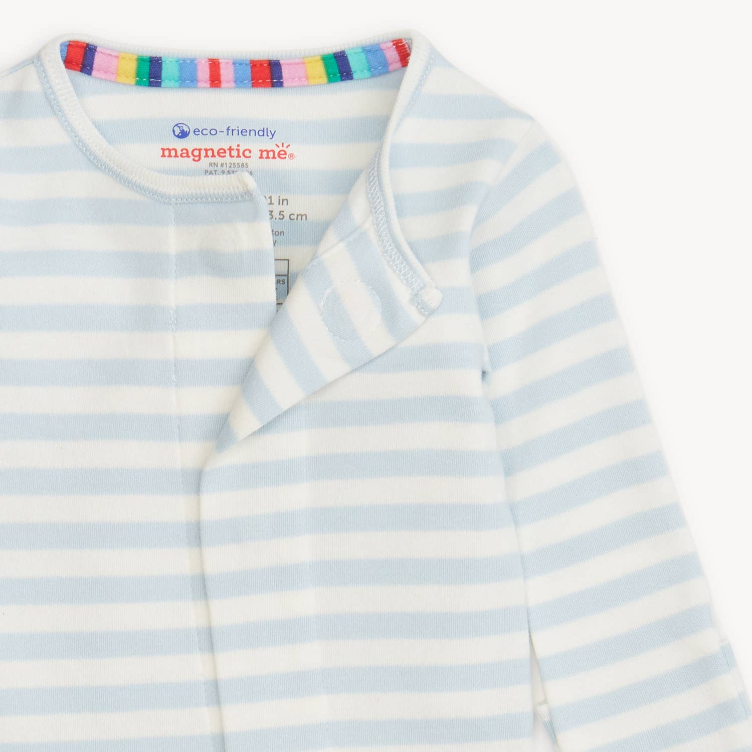 Magnetic Me Blue Stripe Organic Cotton Onesie