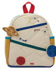 Planet-Themed Children's Backpack Cute Adjustable Lightweight Bag: White
