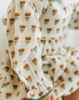 Ina Block Print Floral Baby Dress & Bloomer Set
