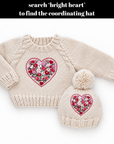 Bright Embroidered Heart Sweater for Baby & Kids