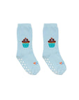 3D Packaged Crew Socks - Kids - Birthday Cupcake - Blue