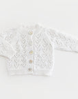 Heart Lace White Valentine Cardigan Sweater Baby & Toddler