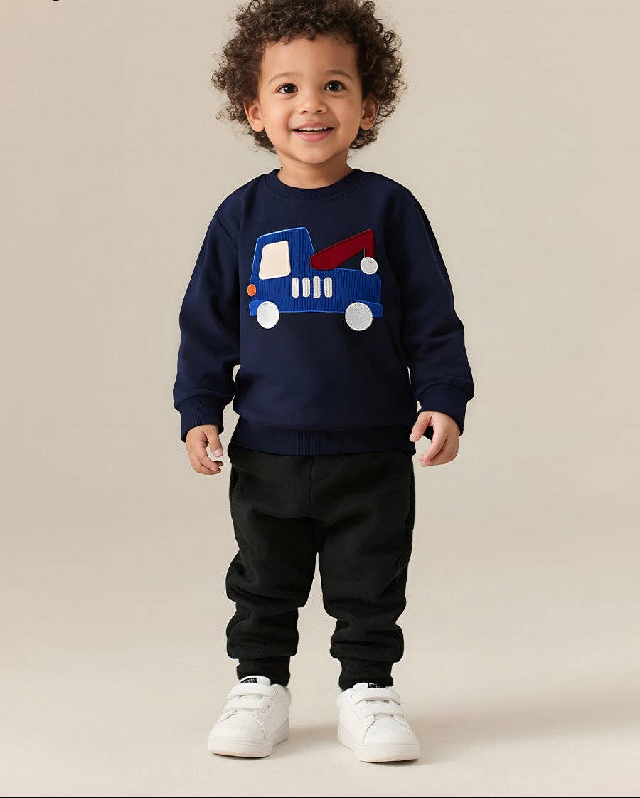 Trendy Cartoon Print Long Sleeve Hoodie for Boys