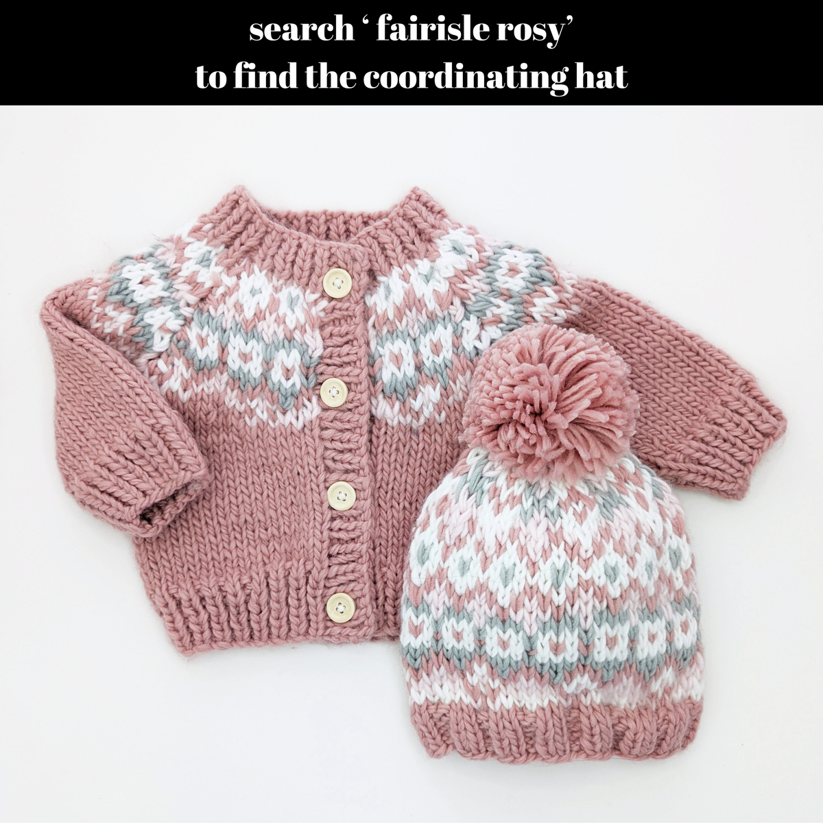Fairisle Rosy Cardigan Sweater for Baby &amp; Toddler