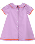 Purple Halloween Scene Girls Dress