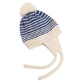 Kids Earflap Winter Hat- Striped Blue- Toddler