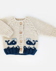 Whale Knitted Cardigan Baby Sweater