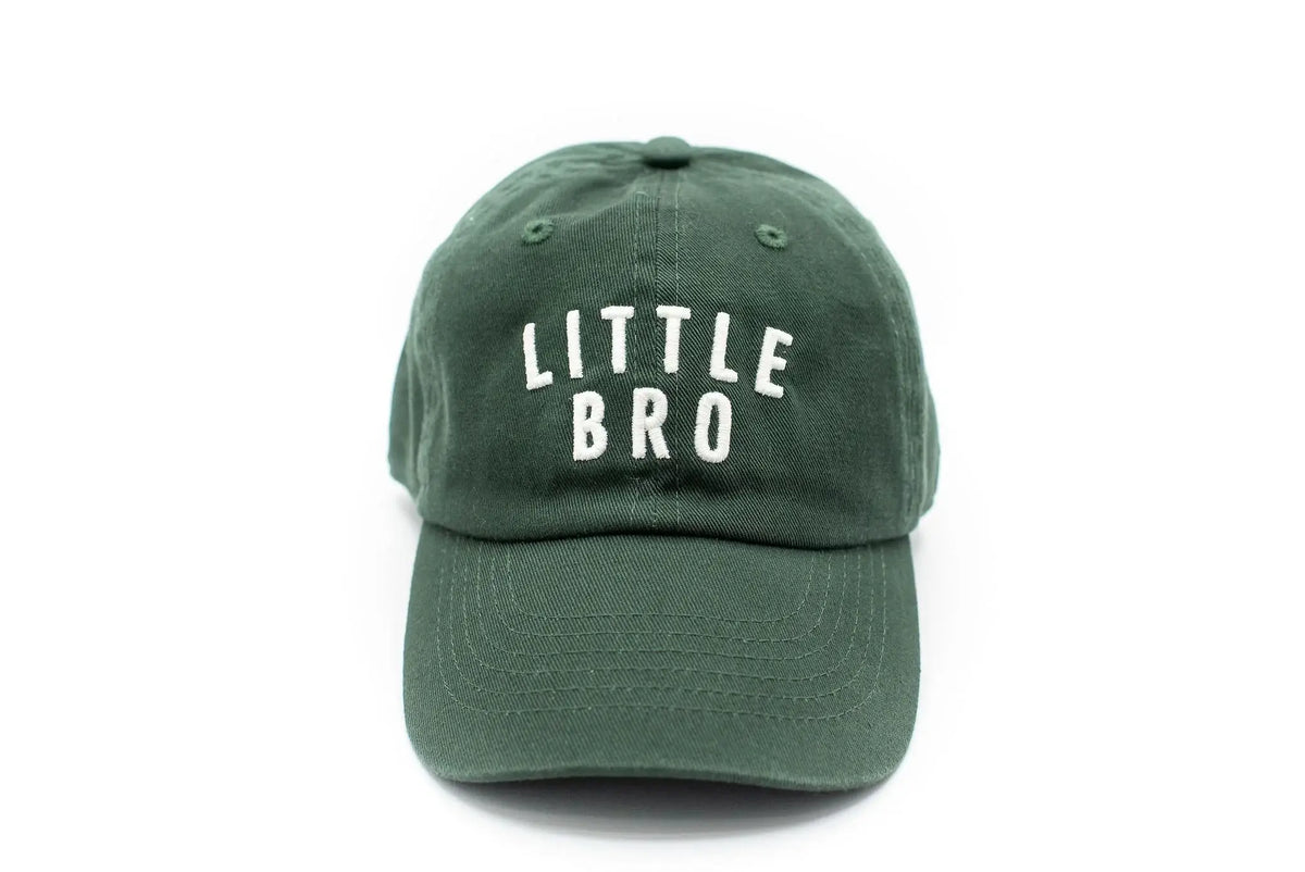 Little Bro Baseball Hat: Hunter Green / Baby