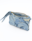 Hand-Marbled Pouches in Ocean Wave, Set of 2