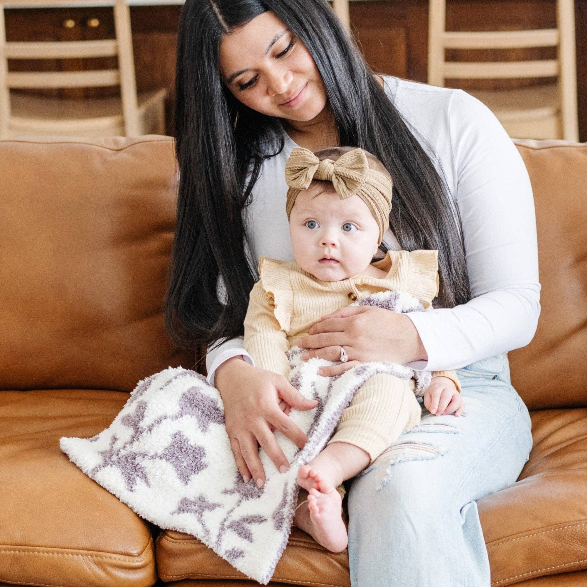 DOUBLE-LAYER BAMBONI® MINI BLANKETS: Elephant Double Layer