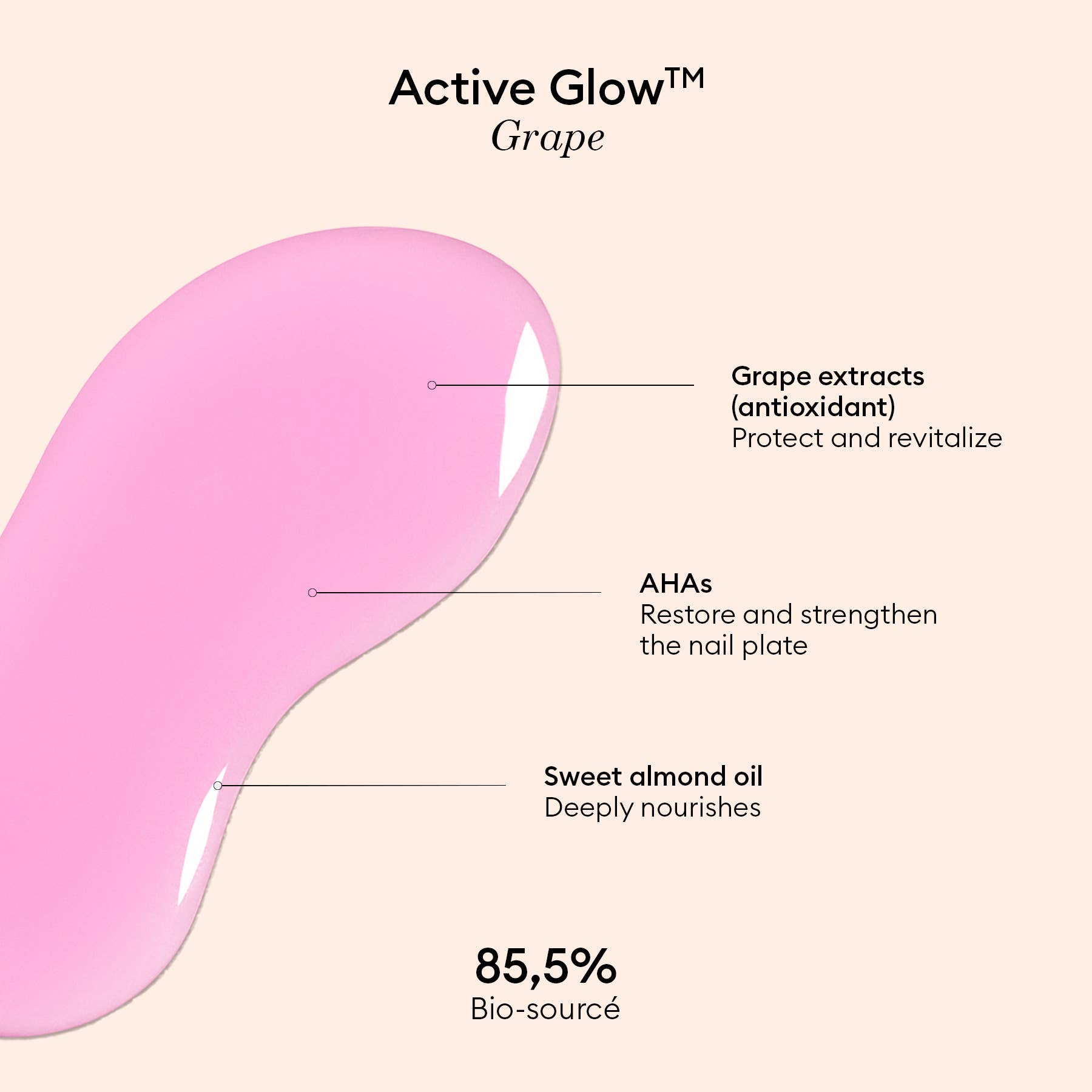 Vernis à Ongles - Active™ Glow Care Polish: Raspberry