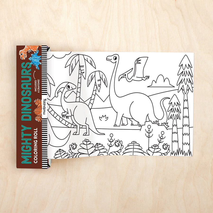 Mighty Dinosaurs Mini Coloring Roll