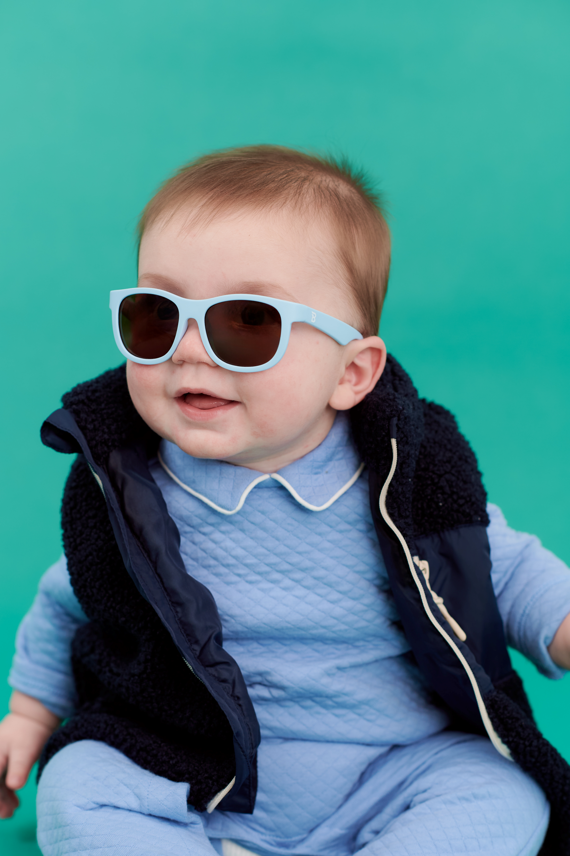 Baby Blue with Amber Lens Navigator Baby &amp; Kids Sunglasses: Ages 3-5