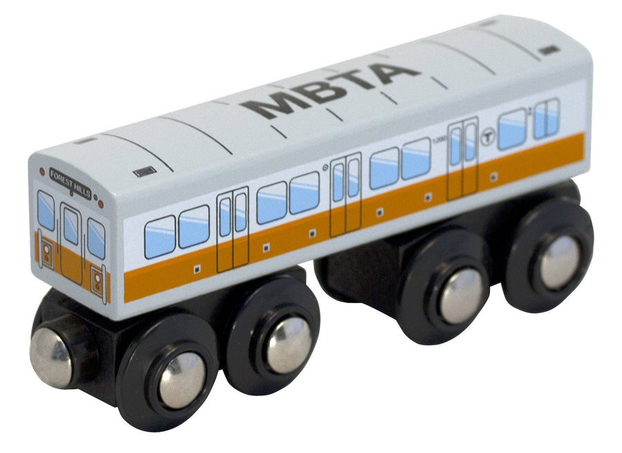 Boston MBTA Orange Line Wooden Toy Train