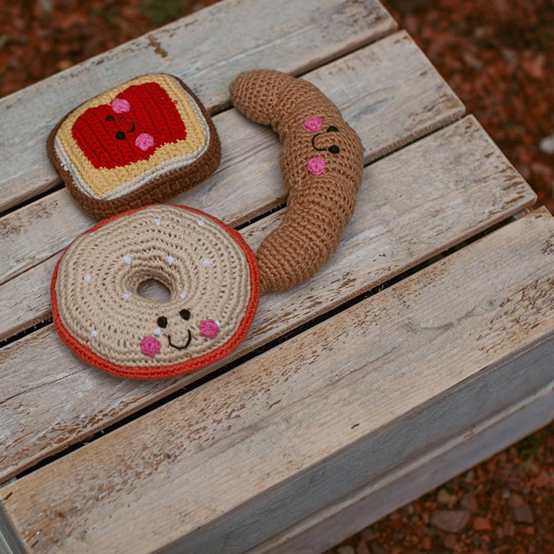 Salmon Bagel Pretend Play Food Rattle