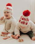 Santa Baby Hand Knit Beanie Baby Snow Hat