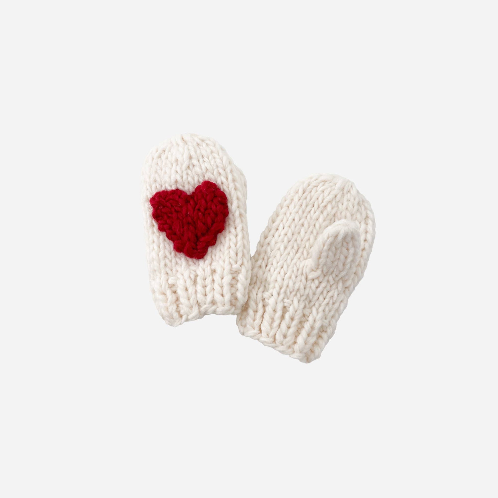 Heart Knitted Baby &amp; Kids Mittens