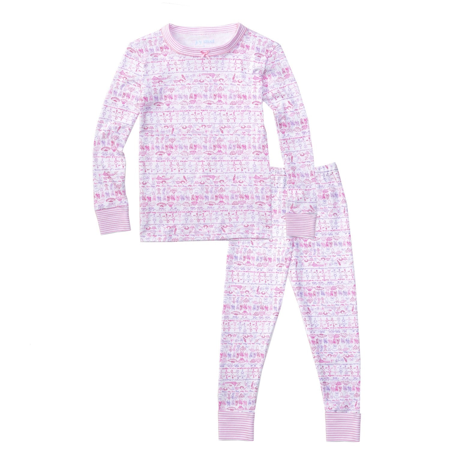 Joy Street Kids Girls Ballet Two Piece Pajama