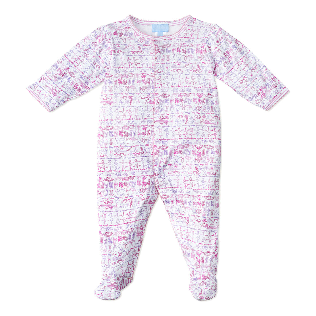 joy street ballet snap baby onesie with footie