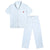 Harbor Stripe Scalloped Women's Short Sleeve Cropped Pajama Set