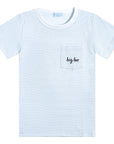 "Big Bro" Short Sleeve Tee in Light Blue Stripe