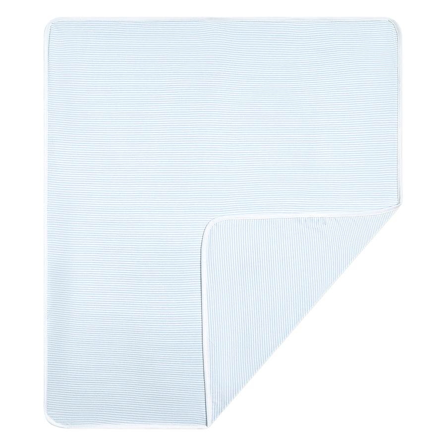 Harbor Stripe Baby Blanket in Light Blue Stripe