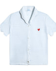 Harbor Stripe Women’s Short Sleeve Crop Pant Set in Light Blue Stripe