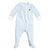 Harbor Stripe Zip Baby Onesie in Light Blue Stripe