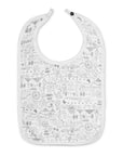 boston gray baby bib