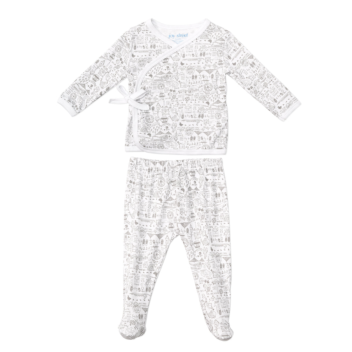 Joy street Kids Boston Baby Layette Set, Gray