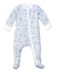 Joy Street Boston Zip Baby Onesie, blue