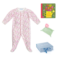 Pink Birth Flowers Baby Gift Bundle