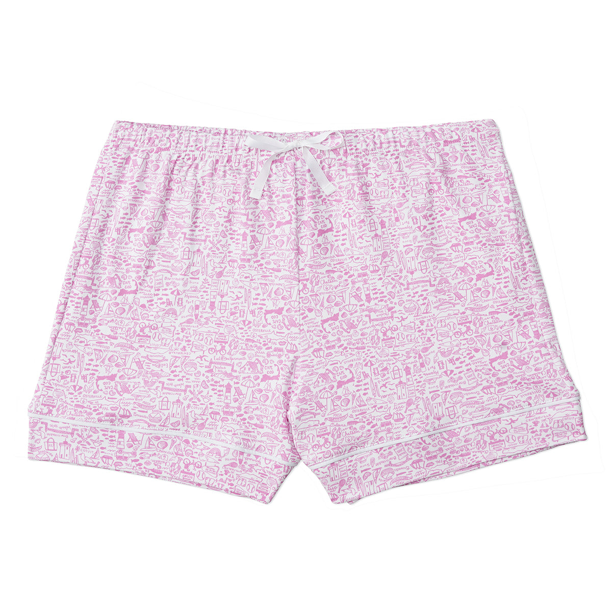 Joy Street Women&#39;s Button Front Cape Cod Pajama Short, Pink