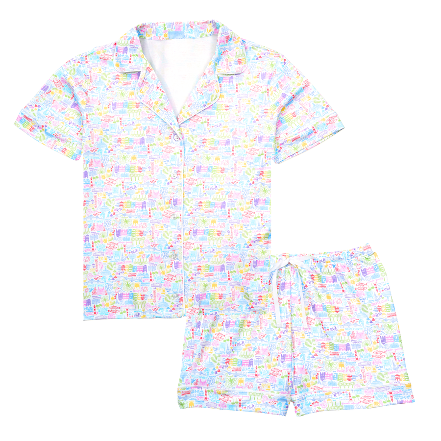 Charleston Women’s Button Front Short Pajama Set