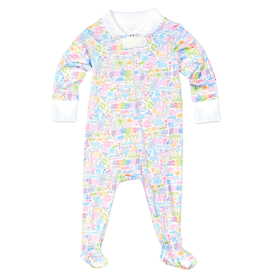Charleston Zip Baby Onesie