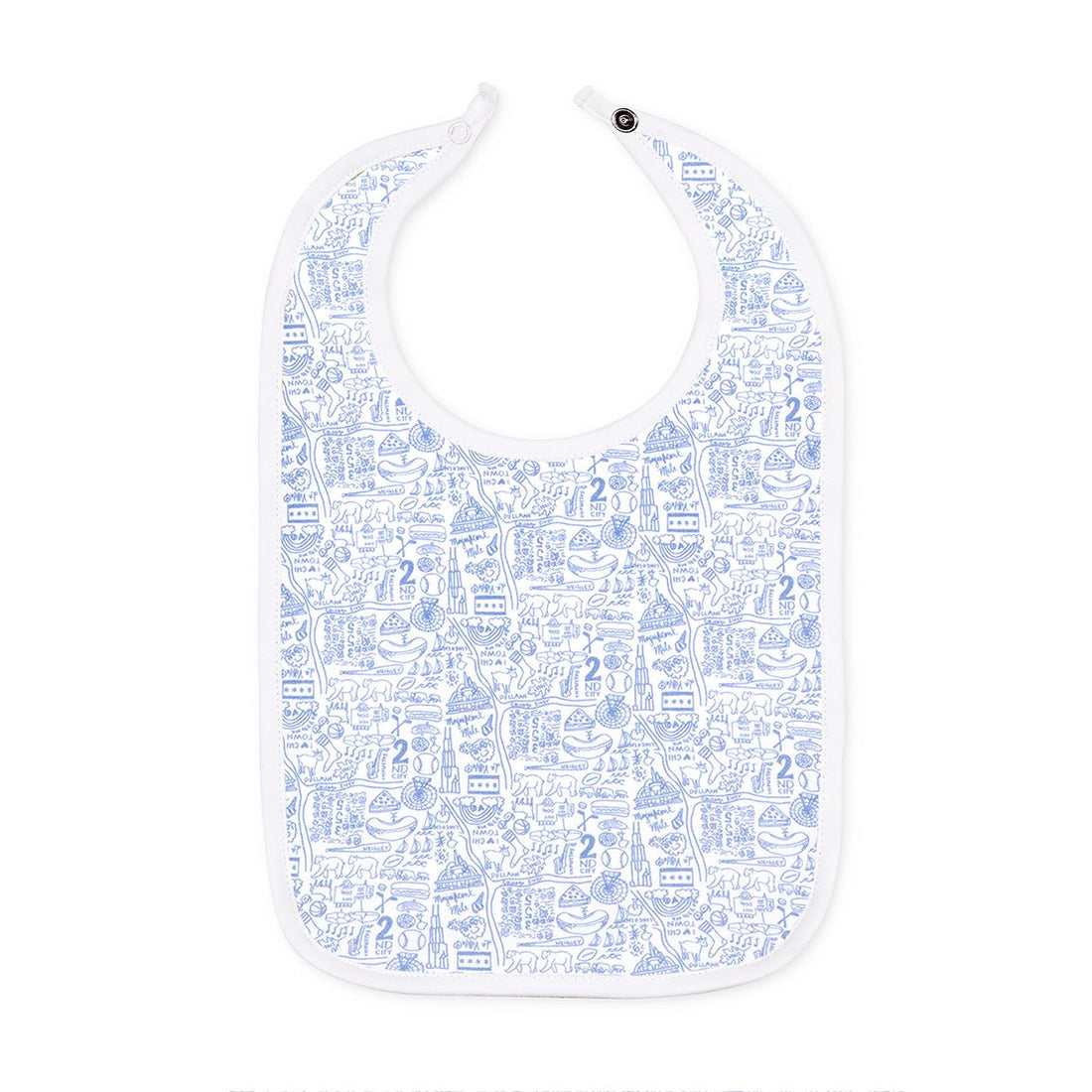 Joy Street Chicago print baby bib