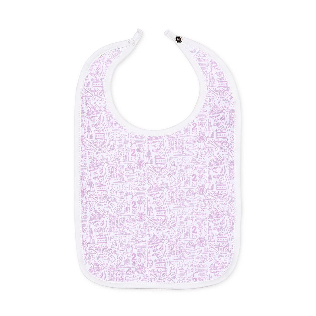 Joy Street Chicago print baby bib