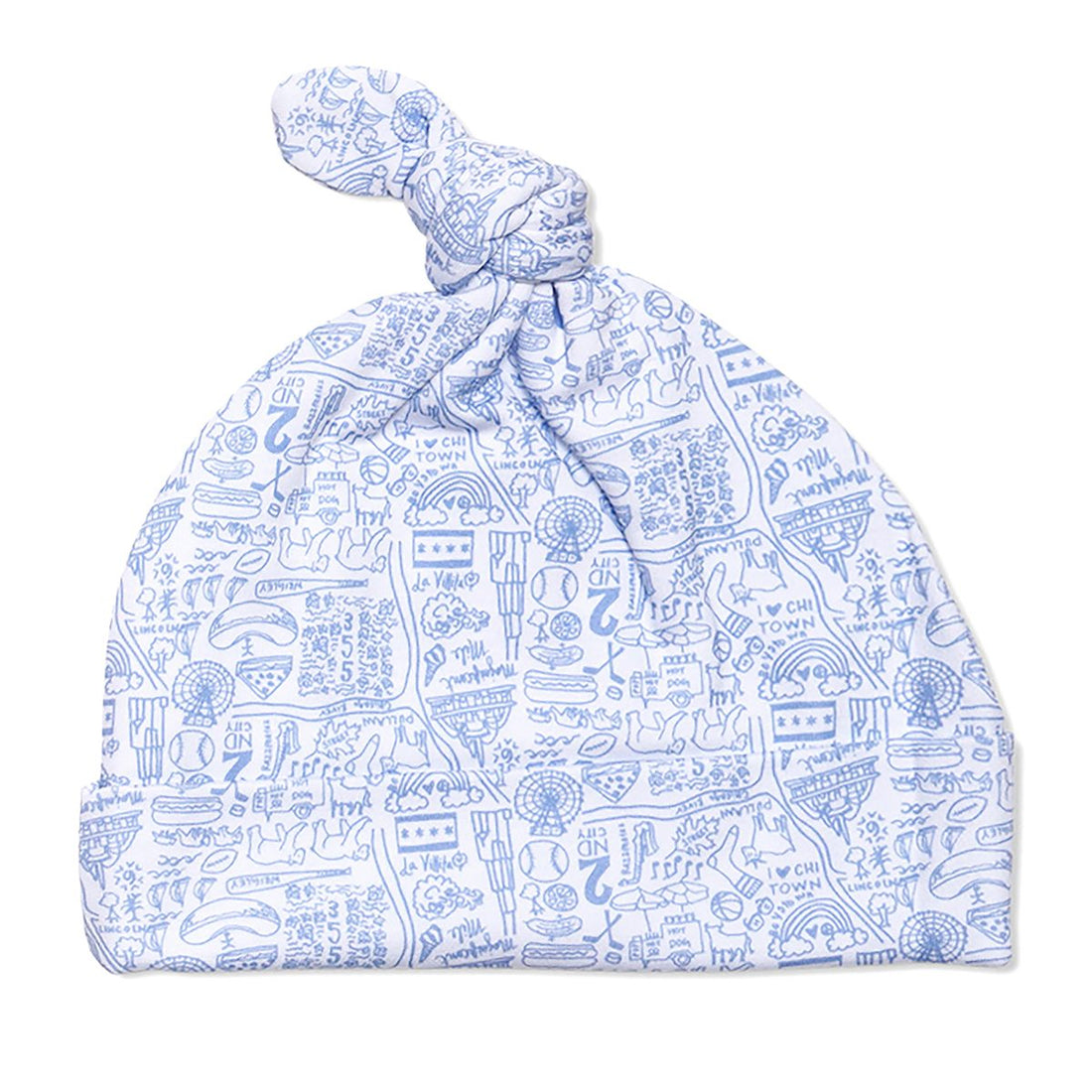 Joy Street Chicago print baby hat