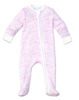 Joy Street Kids Chicago print zip onesie, pink